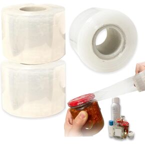 1.57in*1500ft Mini Wrap Stretch Film Shrink Wrap Roll Unheated Bottle Sealer Easy to Use Bottles Packing Supplies for Bottles Jars Cans