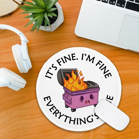 لوحة ماوس مستديرة مضحكة على شكل تي ريكس، لوحة ماوس I Am Unstoppable لألعاب الكمبيوتر المحمول، حصيرة ماوس ملهمة مع قاعدة مطاطية غير قابلة للانزلاق وحافة مخيطة لديكور مكتب ماوس الكمبيوتر اللاسلكي in Saudi Arabia
