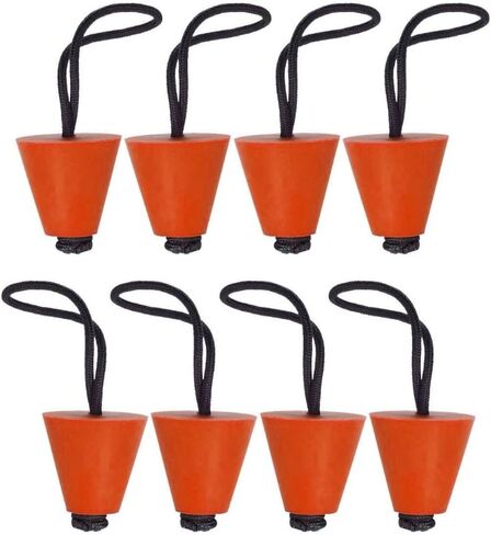 8 قطعة مجموعة قابس قوارب الكاياك العالمية، سدادة فتحات تصريف الزورق، ملحقات سدادة كاياك، مجموعة قابس سكابر من السيليكون، سدادة فتحات التصريف مع حبل قصير in Kuwait