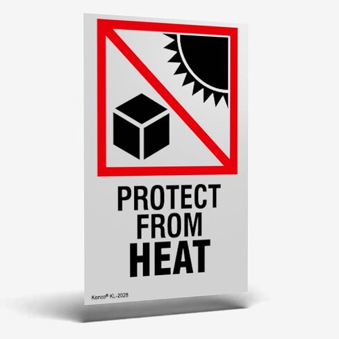 Kenco 3" X 5" Protect from Heat Safe Handling Warning Stickers for Shipping and Packing - 500 Adhesive Labels Per Roll in Kuwait