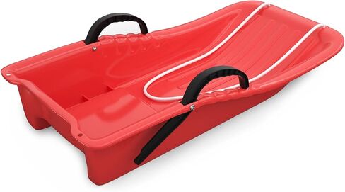 AGPTEK 31 Inch Durable Downhill Sprinter Toboggan Snow Sled for Kids Boys Girls Adults with Built-in Handles and Pulling Rope in Saudi Arabia