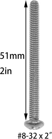 25PCS Handle Machine Screw 8-32x1-1/2inch 304 Stainless Steel Cross Recessed Pan Head Machine Screw for Electronics Machinery Furniture in Saudi Arabia
