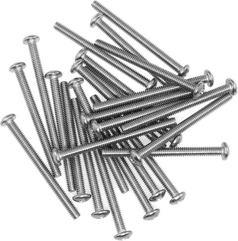 25PCS Handle Machine Screw 8-32x1-1/2inch 304 Stainless Steel Cross Recessed Pan Head Machine Screw for Electronics Machinery Furniture in Saudi Arabia