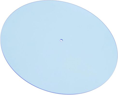 Turntable Platter Mat, 12 inch Transparent Acrylic Record Player Platter Slip Mats, Improves Sound Quality & Provides Tighter Bass - Low Noise Anti Static Platter Mat (Light Blue) in Saudi Arabia
