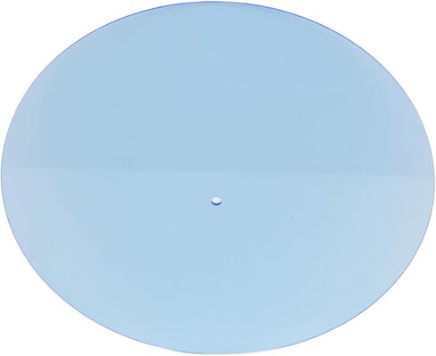 Turntable Platter Mat, 12 inch Transparent Acrylic Record Player Platter Slip Mats, Improves Sound Quality & Provides Tighter Bass - Low Noise Anti Static Platter Mat (Light Blue) in Saudi Arabia