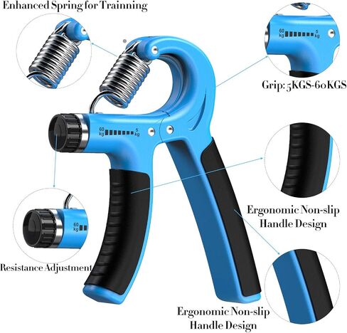 Hand Grip Strengthener with Adjustable Resistance, Wrist Strengthener, Forearm Gripper, Hand Workout Squeezer, Grip strength Trainer, Hand Grip Exerciser for Men and Women in Saudi Arabia