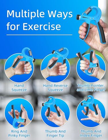 Hand Grip Strengthener with Adjustable Resistance, Wrist Strengthener, Forearm Gripper, Hand Workout Squeezer, Grip strength Trainer, Hand Grip Exerciser for Men and Women in Saudi Arabia