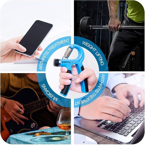 Hand Grip Strengthener with Adjustable Resistance, Wrist Strengthener, Forearm Gripper, Hand Workout Squeezer, Grip strength Trainer, Hand Grip Exerciser for Men and Women in Saudi Arabia