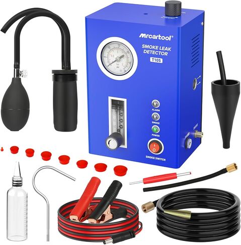 جهاز دخان EVAP للسيارات من MR CARTOOL T130، جهاز كشف تسرب نظام أنابيب وقود السيارة ثنائي الوضع 12 فولت مع مستوى الزيت ومقياس تدفق قابل للتعديل لجميع المركبات in Kuwait