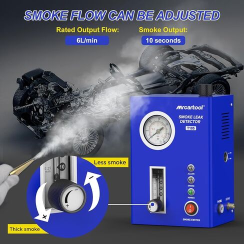 جهاز دخان EVAP للسيارات من MR CARTOOL T130، جهاز كشف تسرب نظام أنابيب وقود السيارة ثنائي الوضع 12 فولت مع مستوى الزيت ومقياس تدفق قابل للتعديل لجميع المركبات in Kuwait