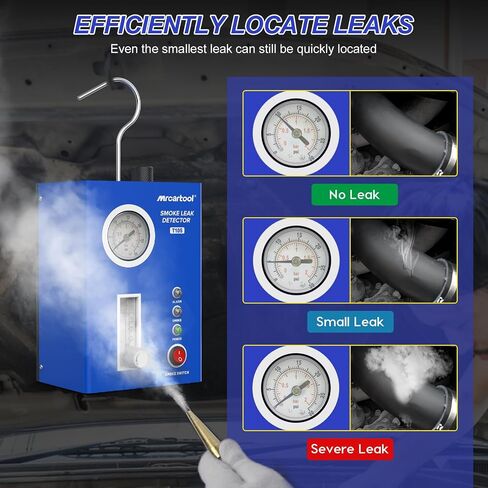 جهاز دخان EVAP للسيارات من MR CARTOOL T130، جهاز كشف تسرب نظام أنابيب وقود السيارة ثنائي الوضع 12 فولت مع مستوى الزيت ومقياس تدفق قابل للتعديل لجميع المركبات in Kuwait
