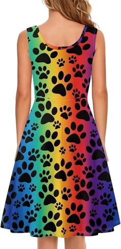 TOADDITDO Women Tank Top Dress Sleeveless Sundress Plus Size Athletic Activewear Knee Length Sundress with 2 Side Pockets in Kuwait