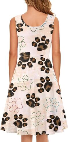 TOADDITDO Women Tank Top Dress Sleeveless Sundress Plus Size Athletic Activewear Knee Length Sundress with 2 Side Pockets in Kuwait