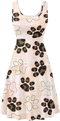 TOADDITDO Women Tank Top Dress Sleeveless Sundress Plus Size Athletic Activewear Knee Length Sundress with 2 Side Pockets in Kuwait
