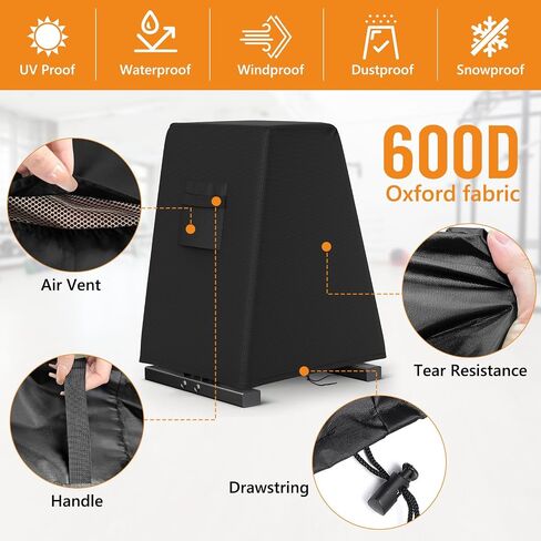 Dumbbell Rack Cover Waterproof Dustproof Home Gym Weight Rack Cover Heavy Duty 600D Oxford Fabric Suitable for Indoor and Outdoor Use 23"L x 15"W x 26"H Black in Saudi Arabia
