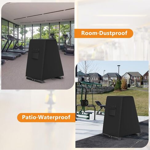 Dumbbell Rack Cover Waterproof Dustproof Home Gym Weight Rack Cover Heavy Duty 600D Oxford Fabric Suitable for Indoor and Outdoor Use 23"L x 15"W x 26"H Black in Saudi Arabia