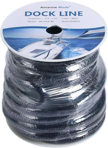 خطوط قفص الاتهام المصنوعة من Amarine، حبل قارب مقاس 3/4 بوصة × 50 بوصة مع فتحة مقاس 12 بوصة، وخط رصيف بقوة كسر تبلغ 9500 رطل، وخط قارب مع حمل عمل يبلغ 1900 رطل لرسو السفن المائية والقوارب وما إلى ذلك. أسود in Saudi Arabia