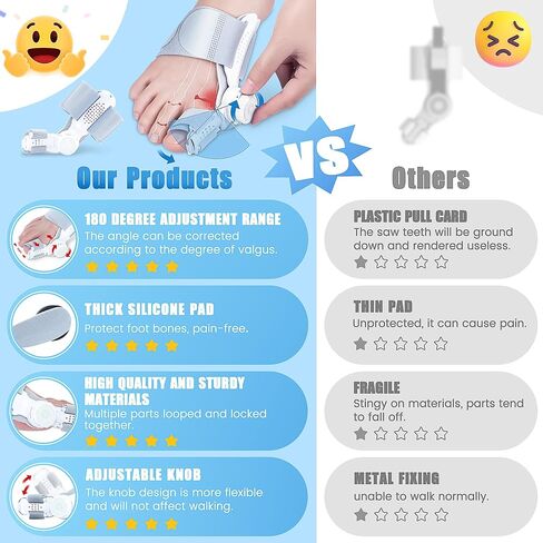 Bunion Corrector for Women & Men,Adjustable Knob Bunion Corrector for Women Big Toe,Bunion Splint for Bunion Relief,Orthopedic Toe Straightener Suitable for Left and Right Feet in Saudi Arabia