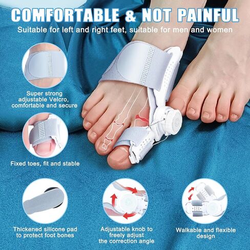 Bunion Corrector for Women & Men,Adjustable Knob Bunion Corrector for Women Big Toe,Bunion Splint for Bunion Relief,Orthopedic Toe Straightener Suitable for Left and Right Feet in Saudi Arabia