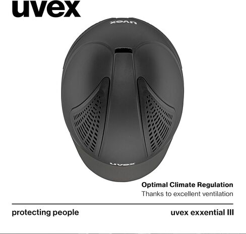 uvex exxential III - خوذة ركوب خفيفة الوزن للجنسين - تعديل الحجم الفردي - حصيرة سوداء مقاس S-M in Kuwait