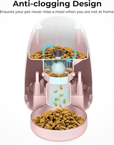 Dogness Timed Cat Feeder, 2L Automatic Dog Feeder with Timer Auto Pet Food Dispenser for Kitten Puppy, Timed Dog Feeder Easy Portion Control Voice Recording(White) in Saudi Arabia