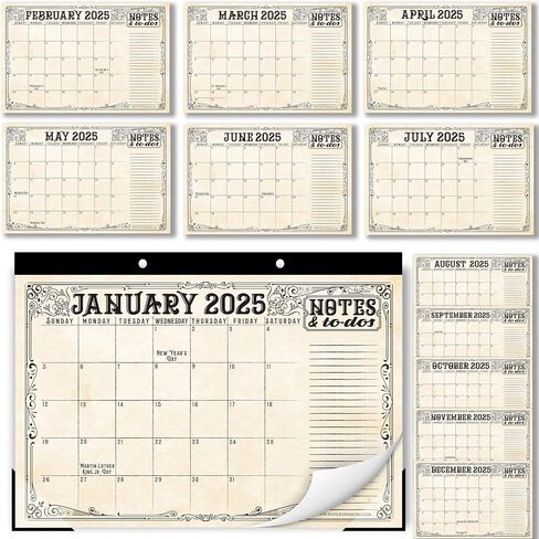 Desk Calendar 2025 - Large Monthly Desk Calendar (11 x 17 Inches) for Home, Office, and Classroom, 18-Month Desk Calendar 2025-2026 with Thick Paper (Doodle) in Saudi Arabia