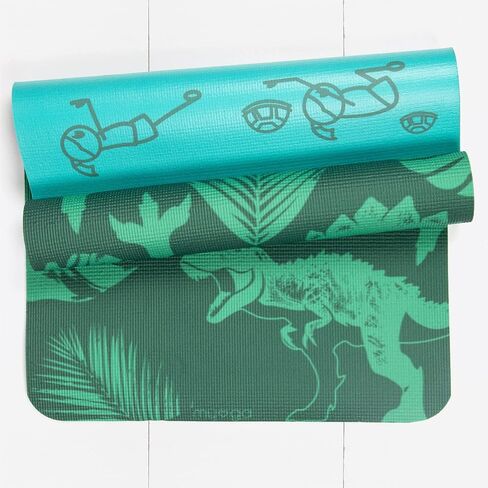 Myga Childrens Yoga Mat - Eco-Friendly Printed Yoga, Exercise and Fitness Mat for Kids - Features 8 Yoga Poses on the Reverse of the Mat - Non-Slip, Extra Grip & Multi-Purpose Mat - Various Designs in Saudi Arabia