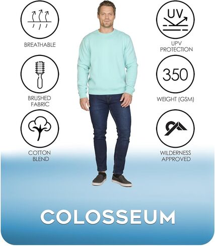 Colosseum Outdoors Men's Brooks Super Heavyweight Workwear Crewneck Sweatshirt in Kuwait