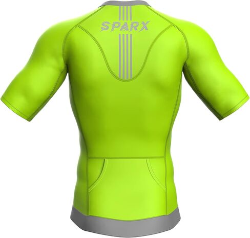 Sparx Men's Aero Tri Tank Short Sleeve Tri Tops Triathlon Tank Race Cycling Swim Bike Run in Saudi Arabia