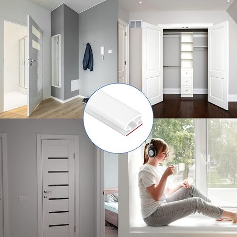 23Ft Rubber Weather Stripping Door Seal Strip for Door & Window, Self-Adhesive Backing Seal Large Gap (from 1/10 inch to 11/50 inch), Rubber Seal Strip for Door Insulation, Easy Cut to Size - Black in Kuwait