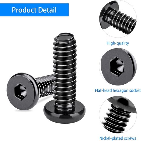 35 مجموعة 1/4-20 × 19/32 بوصة أثاث برغي صواميل ملولبة للخشب، مسمار تثبيت موصل سداسي المقبس 1/4-20 × 25/32 بوصة صواميل لولبية، مع مفتاح ربط سداسي (M4، M6) in Kuwait