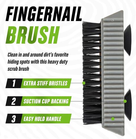 Grip Clean - Waterless Hand Cleaner for Auto Mechanics - Heavy Duty Pumice Soap & Fingernail Brush, Industrial Strength for Dry Hands in Kuwait