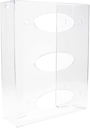 TrippNT 51145 Triple Two Faced Glove Box Holder, 11" W x 15" H x 3-1/2" D, Clear in Kuwait