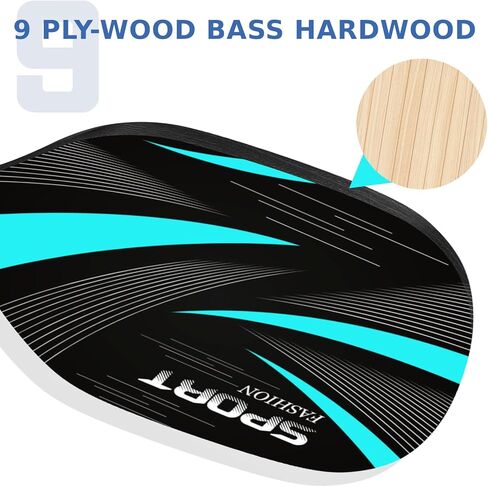 Pickleball Paddles, Pickleball Set of 4 Premium Wooden Pickleball Paddles, 4 Cooling Towels, 4 Pickleball Balls & Carry Bag, Pickleball Paddles Set of 4, Ergonomic Cushion Grip in Saudi Arabia