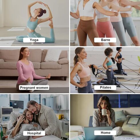 Pilates Socks with Grips for Women, Yoga Non Slip Grippy Crew Socks for Barre Slipper Hospital Gifts 4 Pairs in Saudi Arabia