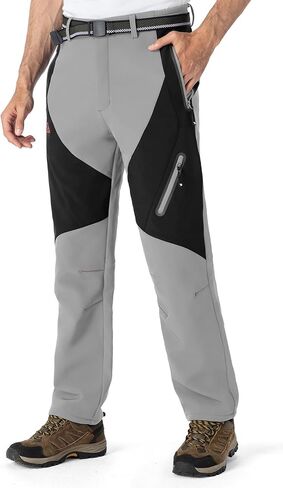 TBMPOY Men's Snow Ski Waterproof Softshell Snowboard Pants Outdoor Hiking Fleece Lined Wear Resistant Windproof in Saudi Arabia