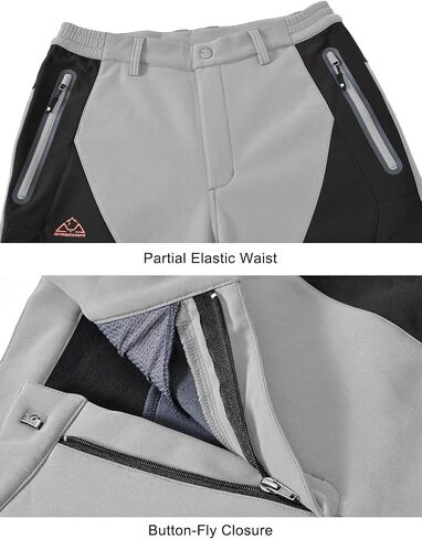TBMPOY Men's Snow Ski Waterproof Softshell Snowboard Pants Outdoor Hiking Fleece Lined Wear Resistant Windproof in Saudi Arabia