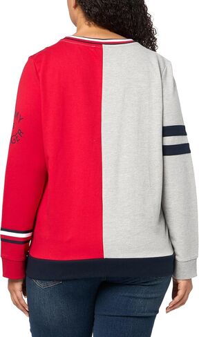 Tommy Hilfiger Women's Colorblock Long Sleeve Crewneck Sportswear Top in Saudi Arabia