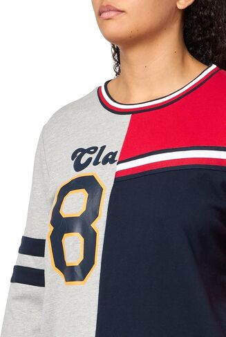 Tommy Hilfiger Women's Colorblock Long Sleeve Crewneck Sportswear Top in Saudi Arabia