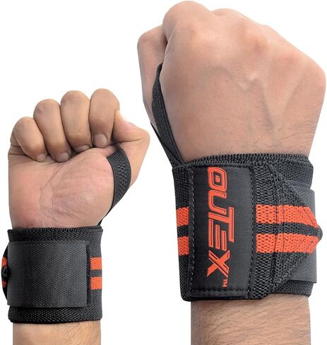 Wrist Wraps for Weightlifting, 18" Premium Quality Wrist Wraps with Heavy Duty Thumb Loop, Best Wrap for Powerlifting Competition, Strength Training, Bodybuilding in Saudi Arabia
