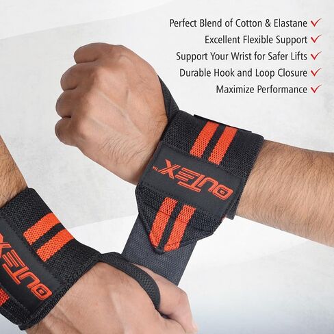 Wrist Wraps for Weightlifting, 18" Premium Quality Wrist Wraps with Heavy Duty Thumb Loop, Best Wrap for Powerlifting Competition, Strength Training, Bodybuilding in Saudi Arabia