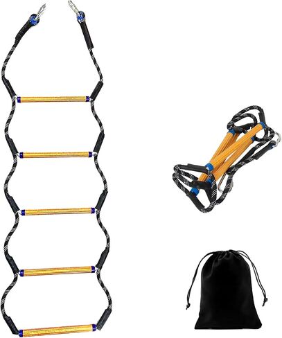 5 Step Boat Rope Ladder, Heavy Duty Load Capacity 400 lbs Rope, Rigid Resin Step, Outdoor Ladder for Inflatable Boat, Fishing Boat, Kayak, Motorboat, Canoeing in Saudi Arabia