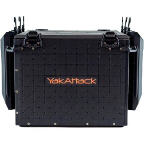 YakAttack BlackPak Pro Kayak Fishing Crate - Includes 6 Attachable Fishing Rod Holders, 16" x 16" - Black | Kayak Fishing Accessories