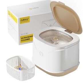 Nulaxy Ultrasonic Jewelry Cleaner, 46kHz Professional Portable Ultrasonic Retainer Cleaner Machine for Dental Retainer for Dental Retainer, Mouth Guard, Watch, Ring, Diamond