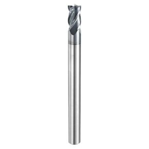 HARFINGTON Carbide Square Nose End Mill Bit 3/8" Cut Dia 4 Flutes TiAlN Coated Milling Cutter for Hardened Steel Metal (3/8" Shank 5/8" Cut Length 4-1/4" Long 30 Degree Helix HRC53-55)