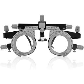 CGOLDENWALL Adjustable Optical Optic Trial Lens Frame Eye Test Glasses Optometry Optician Easily Changeable Cylinder Axis Fully Adjustable Temple Length and Nose Rest (PD:48-80)