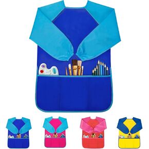 Kids Art Smock, Toddler Painting Smock,Waterproof Long Sleeve Kids Art Apron