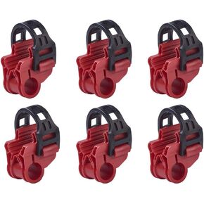 Blueshyhall Car Bicycle Stand SUV Vehicle Trunk Mount Bike Cycling Stand Storage Carrier Spare Hooks, Red and Black, 6pcs/Set (Not Including Bicycle Frame/Carrier)