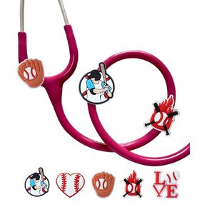 Plifal 5 Pieces Stethoscope Charm Tag for Nurse - Cool Skull Skeleton Stethoscope Charm Label for Littmann Funny Accessories, Present for Pediatric Doctor, Medical Worker, Nursing Graduation