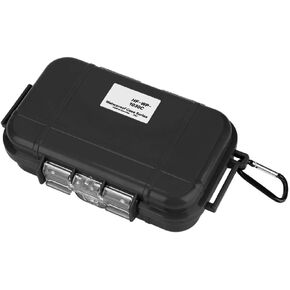 VBESTLIFE Plastic Waterproof Shockproof Box, Outdoor Waterproof Airtight Survival Case Storage Case Floating Hard Shell Wet Dry Box Carry Box Container Marine Fishfinder Case 4 Colors (Black)